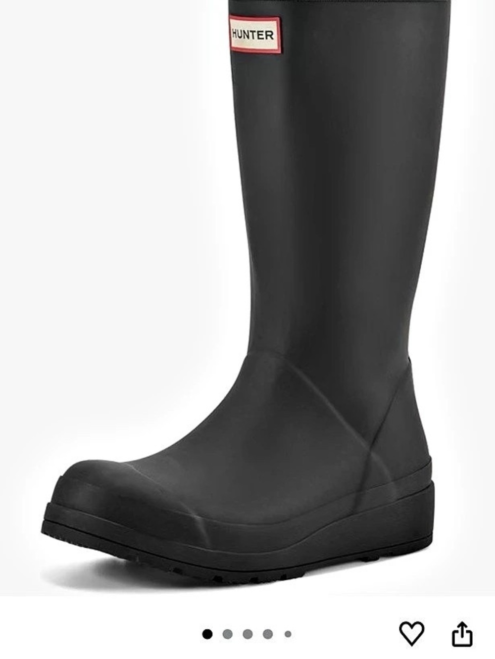 Hunter Womens Play Tall Boot Black, Size 10